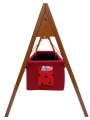 Baby Wooden Cradle Swing for Indoor and Outdoor Toddler and Baby Swing Tottal Folding Basket and Wooden Frame. 