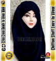 6D Criss Cross Ready to Wear Hijab Chiffon Stuff Be Hijabi. 