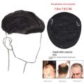 Invisible False Daily Bald Foreheads Black Heat Resistant Fiber Replacement Brown Natural Male Short Straight Wig Human Hair Wigs Nightclub Bar Wig Hairline Men's Toupee. 
