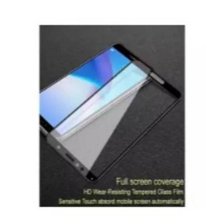 Pack Of 2 Black + White Tempered Glass For Huawei Y7 Prime 2018 Tempered Glass Huawei Y7 Prime Full Coverage Screen Protector