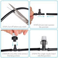 DIY Garden Misting Flow Drip Irrigation with Mist Nozzle Sprinkler. 