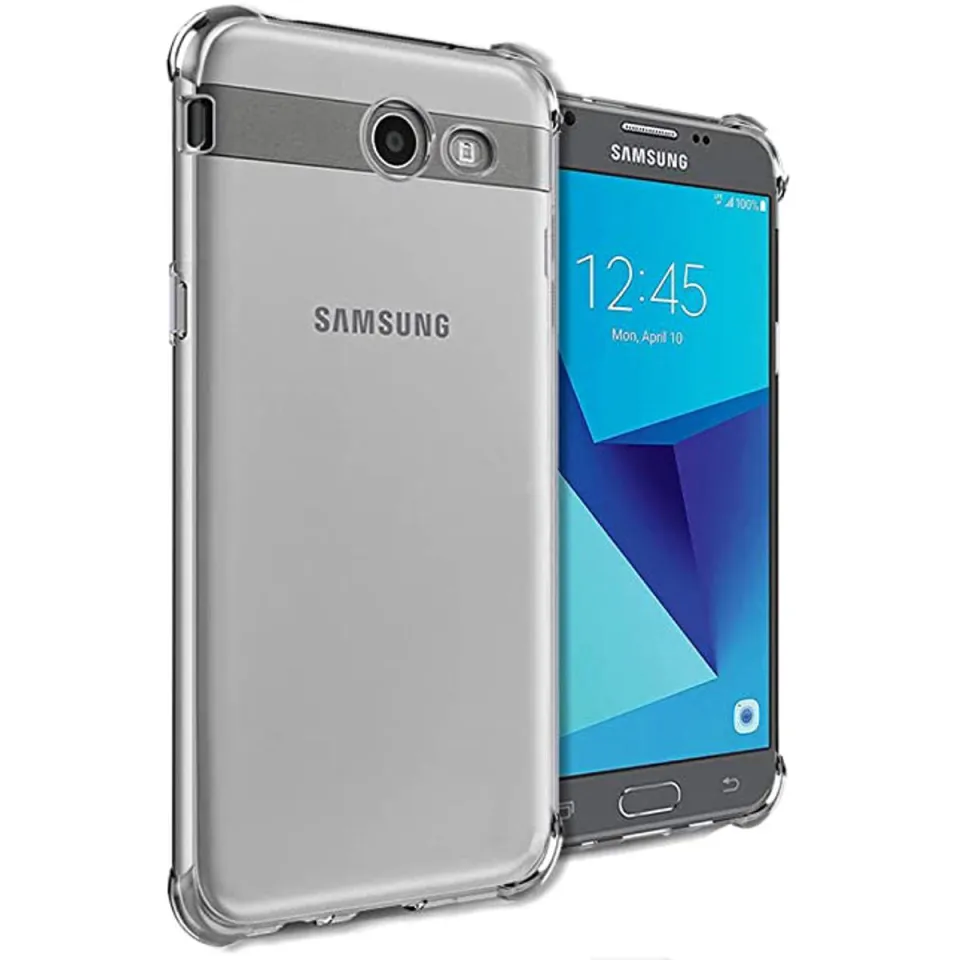 Samsung J3 Emerge Transparent Soft Shockproof Jelly Back Cover