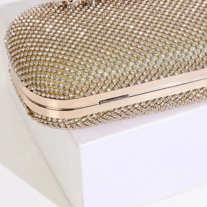 Gold%20Rhinestone%20Evening%20Clutch%20Purse%20Bridal%20Prom%20Bag%20Pillow%20Shape%2016x12x5cm%20-%20Image%204