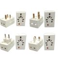 Universal Multi Travel Adapter Different Design US AU UK EU Base Socket Plug Round and Flat Pin Power Plug Light Plug Multi Shoe Switch Socket Adapter Fuse and Light(Round and Flat Pins). 