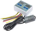 Dual Digital Temperature Humidity Controller For Eggs Incubator Hatching Home Fridge Thermostat Humidistat Thermometer Hygrometer XK-W1099 AC110-220V. 