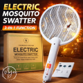 Mosquito Killer Racket | 3-in-1 Electric Mosquito Swatter Racket | Rechargeable USB Bug Zapper Bat with LED Light | Indoor & Outdoor Mosquito Killer | Mosquito Killer Lamp | Mosquito Killer | myee store. 