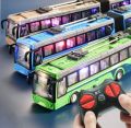 Simulation Remote Control City Bus Toy With Lights Four Channels Rechargeable. 
