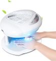 Professional Air Nail Dryer for Hand and Feet Home & Salon Use - UV Air Nail Dryer for Both Hands and Feet 400W, Air Nail Fan Dryer for Nail Polish,  Automatic Sensor Warm & Cool Breeze. 