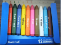 Goldfish Crayon Colors Jumbo Wax Set Of 12 Color Non Toxic Washable Safe For Baby - Kids And Children Most Recommended By Schools Pack of 1. 