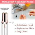 WISCOBUY Rechargeable Painless Facial Hair Remover for Women | USB Electric Shaver with LED Light | Lipstick-Shaped Portable Eyebrow, Lip, Chin & Upper Lip Trimmer | Original Finishing Touch Flawless Hair Removal | Imported & Original for Girls & Ladies. 