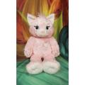 BUILD-A-BEAR PLUSH PINK CAT W/WHITE HEART ~ SOUND 20 STUFFED TOYS. 