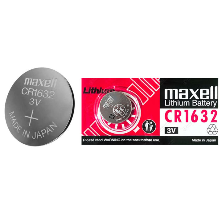 Original 1 Pcs CR1632 3V Lithium Battery Button Coin Cell (Made in Japan).