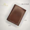 Genuine Leather Wallet for Men Pure Original Cow Leather Trifold Coin Purse Bag Card Holder 17 Pocket Long Wallet for Mens Boys Women Black Brown Coffee. 