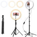26CM / 36CM Selfie LED Ring Light with 7Feet Tripod & Mobile Holder | 3 Shades 26 CM LED Ring Light & 7 feet Tripod Stand & Mobile Holder | Dimmable Selfie LED ring light Ringlight for Videos Light with tripod Stand. 