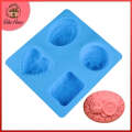 4 Shapes Soap Mold Silicone With Design Embossed Design 03. 
