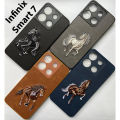 Infinix Smart 7 / Tecno Spark Go 2023 / Pop 7 – Polo Embroidered Faux Leather Rexine Back Cover | Stylish Polycarbonate Shell Phone Case for Durable Protection | PLC. 