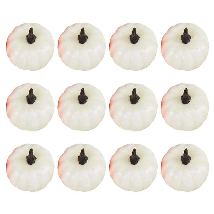 DESCENTE Decorative Pumpkin Set 12pcs Realistic Foam Pumpkins for Halloween Thanksgiving Decor Artificial Harvest Home Decoration Buyer's Choice Pumpkin Ornament Set