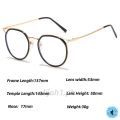 ELJ Graded Eyeglasses with Grade -50 100 150 200 250 300 350 400 450 500 550 600 for Women And Men Retro Art Student Unisex Metal Frame Optical Glasses Fashion Eyewear. 