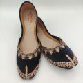 Black with Golden Floral Stylish Handcraft Black khussa for Girls Khusa For Women Khusa For Girl. 