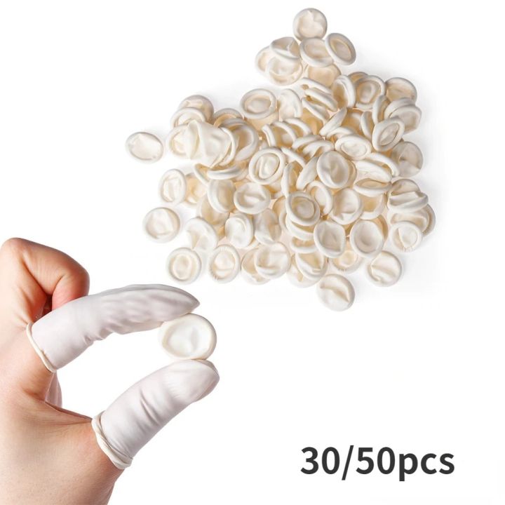 Disposable Fingertips Protector Gloves Natural Rubber Non-slip Anti-static Latex Finger Cots Fingertips Durable Tool
