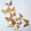3D Golden Butterfly Mirror Wall Sticker Home Decoration (PACK OF 12). 