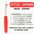 2 PC'S Of Stitch Opener OR Seam Ripper With Sharp Blade & Comfortable Plastic Handle - Sewing Accessories. 
