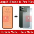 Apple iPhone 11 Pro Max Matte Front Protector Glass 9D | 5D | 11D + Back Protector Carbon Sheet Apple iPhone 11 Pro Max. 