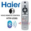 Triple H Haier LED TV Remote HTR-U33G | Voice Control | Social Media Buttons | Soft Touch Keys | Silver Color | Please Match With Old Remote Before Order. 