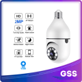 GSS E27 1080p Smart Home Security Camera, E27 Light Bulb WiFi IP Camera with 1 Million Ultra Clear Lens, Infrared Night Vision, and SD Card Slot. 