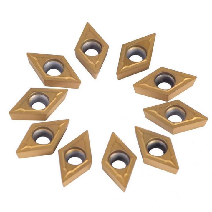 10pc Diamond CNC Ca ide Tips Inserts Blade Cutter Lat Turning Tool + Blue Box