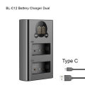 DMW-BLC12 Smart LED Dual USB Charger Compatible with Panasonic Lumix DMC-G85, DMC-FZ1000, DMC-FZ200, DMC-G5, DMC-G6, DMC-G7, DMC-GX8 Cameras. 