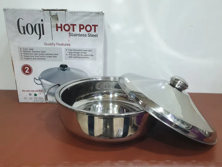 Pakistan Roti Container Insulated Stainless steel doubel layer Hotpot BBQ storage Roti Box large | Daraz.pk