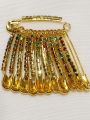 Crystal Hijab Pins – Set of 6 Fancy Safety Pins with Rhinestones. 