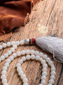 White Agate/Aqeeq Stone 100 Beads 8mm Tasbih Prayer Beads / Zikr Tasbeeh. 
