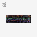 Bloody B760 - Light Strike Gaming Keyboard - Optical Switches - Neon Backlit - 0.2 ms Key Response - Water Resistant - Adjustable Backlit - Green Switch - For PC, Laptop. 