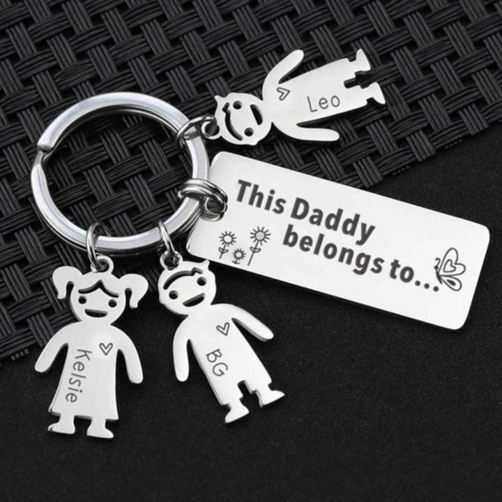 Customize Family Keychain This Dady Belongs to Keychain