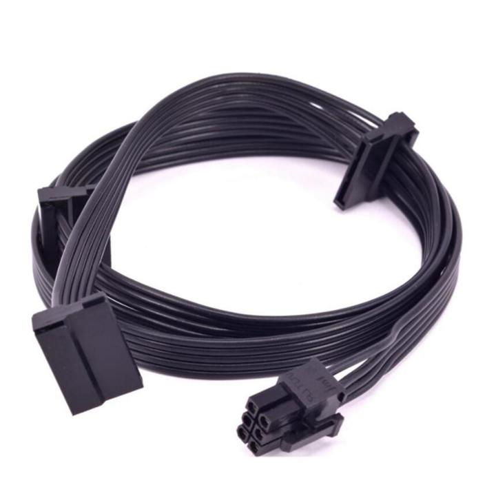 PCIe 6Pin Male to 3 SATA Supply Cable for Seasonic Focus Plus Platinum FOCUS+ Series 850PX 750PX 650PX 550PX PSU