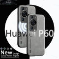 AnDyH For Huawei P60 / P60 Pro Phone Case Skin Feel Leather Soft Silicone All Inclusive Lens Cover Casing. 