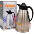 REGAL Stainless Steel Thermos Flask 1L 2L 3L – Double Wall Vacuum Insulated Jug – Hot & Cold 24 Hours – Tea Coffee Water Bottle – Durable Travel Thermos – Dark Brown, Blue, Red, Silver – Leakproof Flask for Home Office Outdoor Use. 