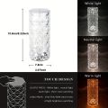 HOUZEE - Multicolor Modern Crystal Lamp: Operateable with both Touch Sensor & Remote, USB Rechargeable Fancy Decoration Table Lamp  For Home Decor and Gifts. 