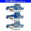 For Motorola Moto G10 G20 G30 G50 G60 G100 E6 E7 Plus G8 Play G9 Plus Power USB Charging Connector Port Board Flex Replacement. 