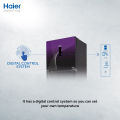 Haier 19 Cu Ft / Digital Inverter / HRF-538TIFPA ( Fresher & HCS Technology + Digital Control Panel + Turbo Fan + 4 Temperature Sensors + ABT Technology + Inverter Compressor + Glass Door ) Purple Colour Refrigerator / 10 Years Haier Warranty. 