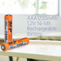 Multiple Power High Capacity Rechargeable Batteries Size AAA (2 cells) 1250 mAh Ni-MH 1.2V.. 