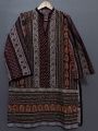 Multicolour Sindhi Designed Khaddar Shirt Covered Fully From Front With Beads And Golden Wire For Ladies And Girls. 