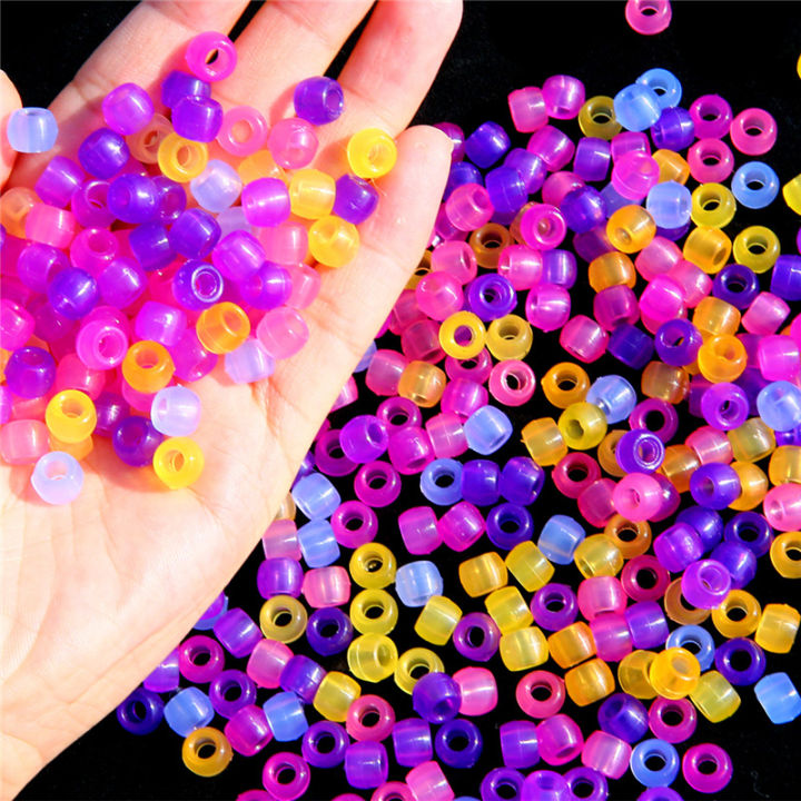 100pcs Color Changing UV Beads Mixed Color Glow In The Dark Beads Jewelry Making Podazz