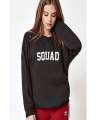CLOTHING GARMENTS Black Squad Sweatshirt for womens. 