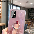 Casinglee for Galaxy A51 case Shiny Ring Glitter Soft Transparent Holder Stand Back cover with String for Samsung Galaxy A51 Phone cases cover Stars Moon Girls. 