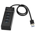 LccKaa USB 3.0 Hub USB Hub 3.0 Multi USB Splitter 3 Hab USB Adapter 4 Port Multiple Expender USB 3.0 Hub for PC（Black）. 