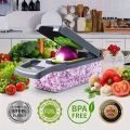 16 in 1 Multifunctional Vegetable Chopper Slicer16 in 1 / 10 in 1 Vegetable Chopper Multifunctional Cutter & Shredder _ Fruit & Potato Grater with Basket , Carrot Grinder for Kitchen. 