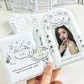 Christmas Cat Cover Hollow 3-inch One Palace Grid Star chasing Small Card Storage Book ID Bag. 